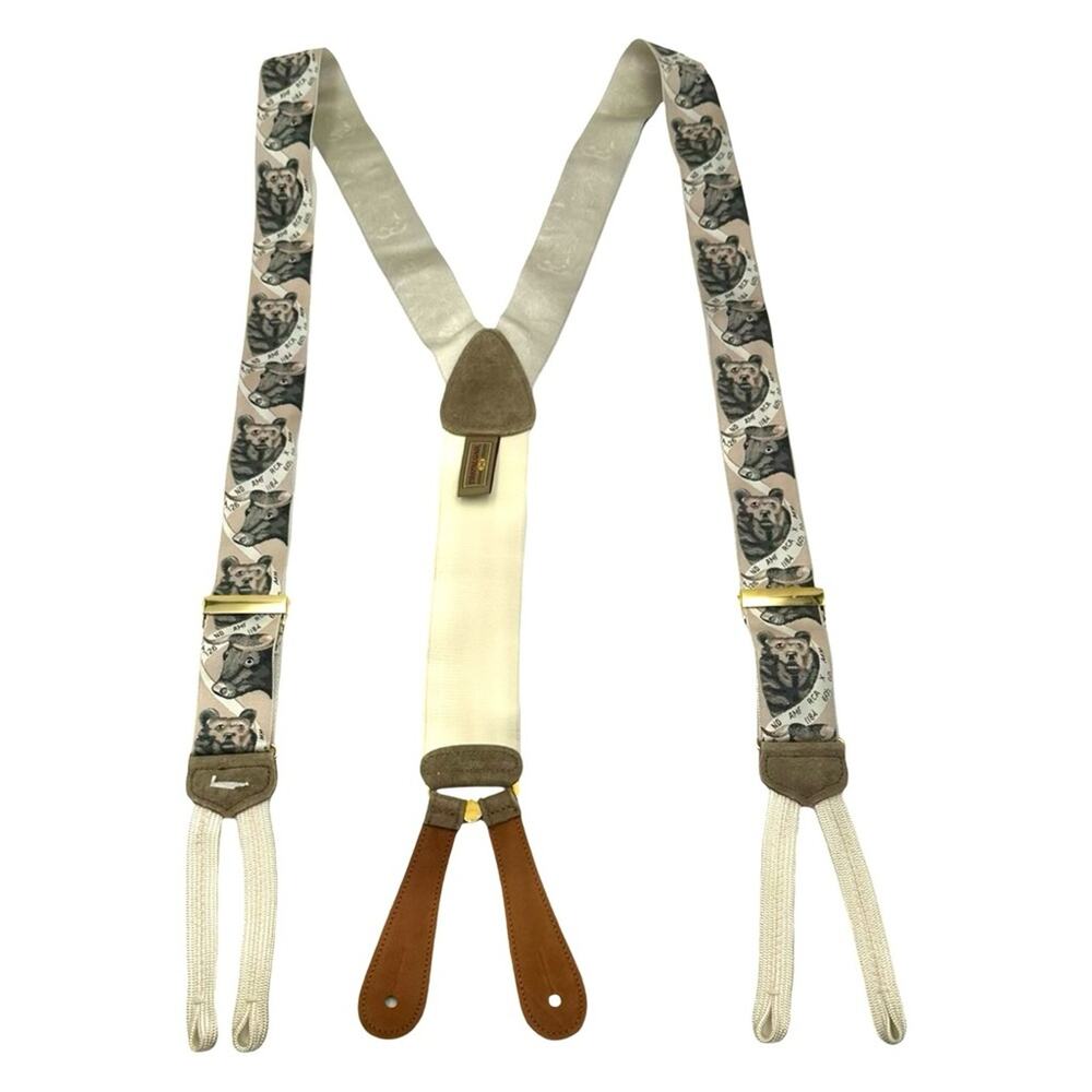 Trafalgar Calvin Curtis LE Braces Stock Market Bulls Bears Button Suspenders